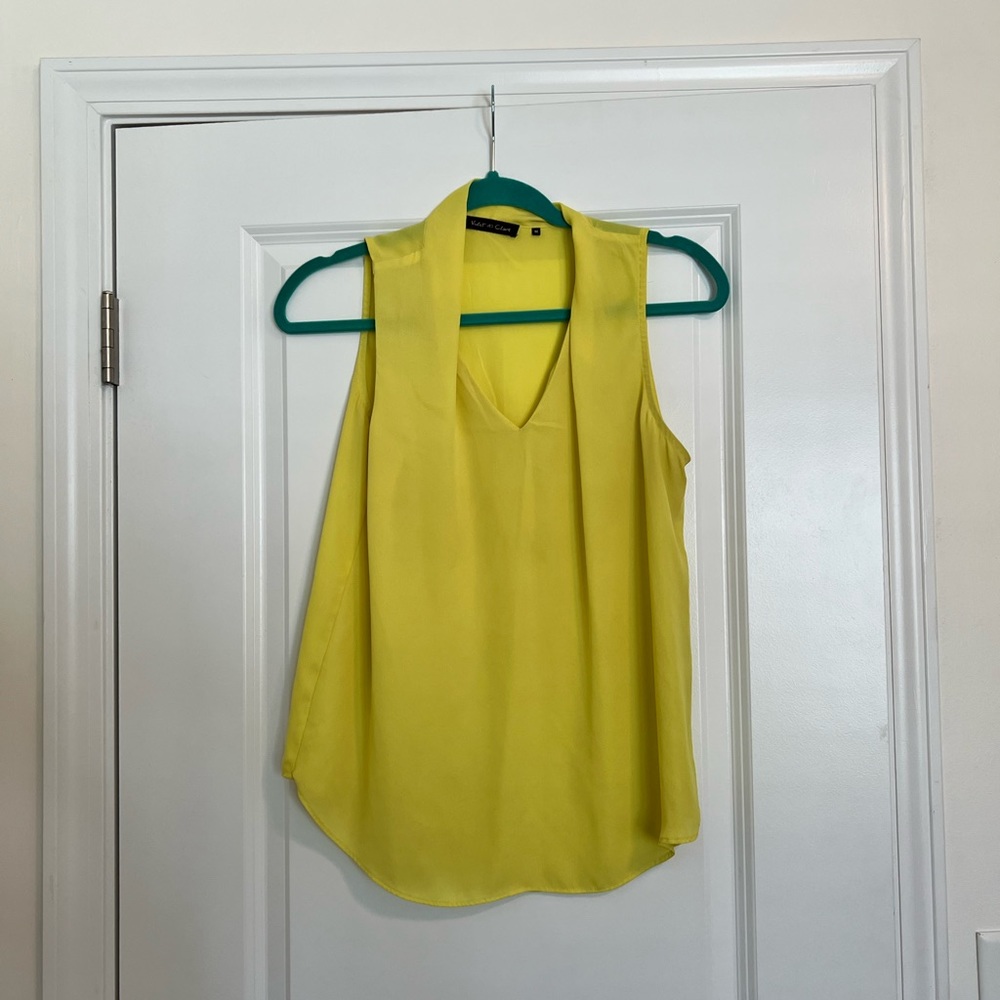 Yellow Sleeveless Blouse